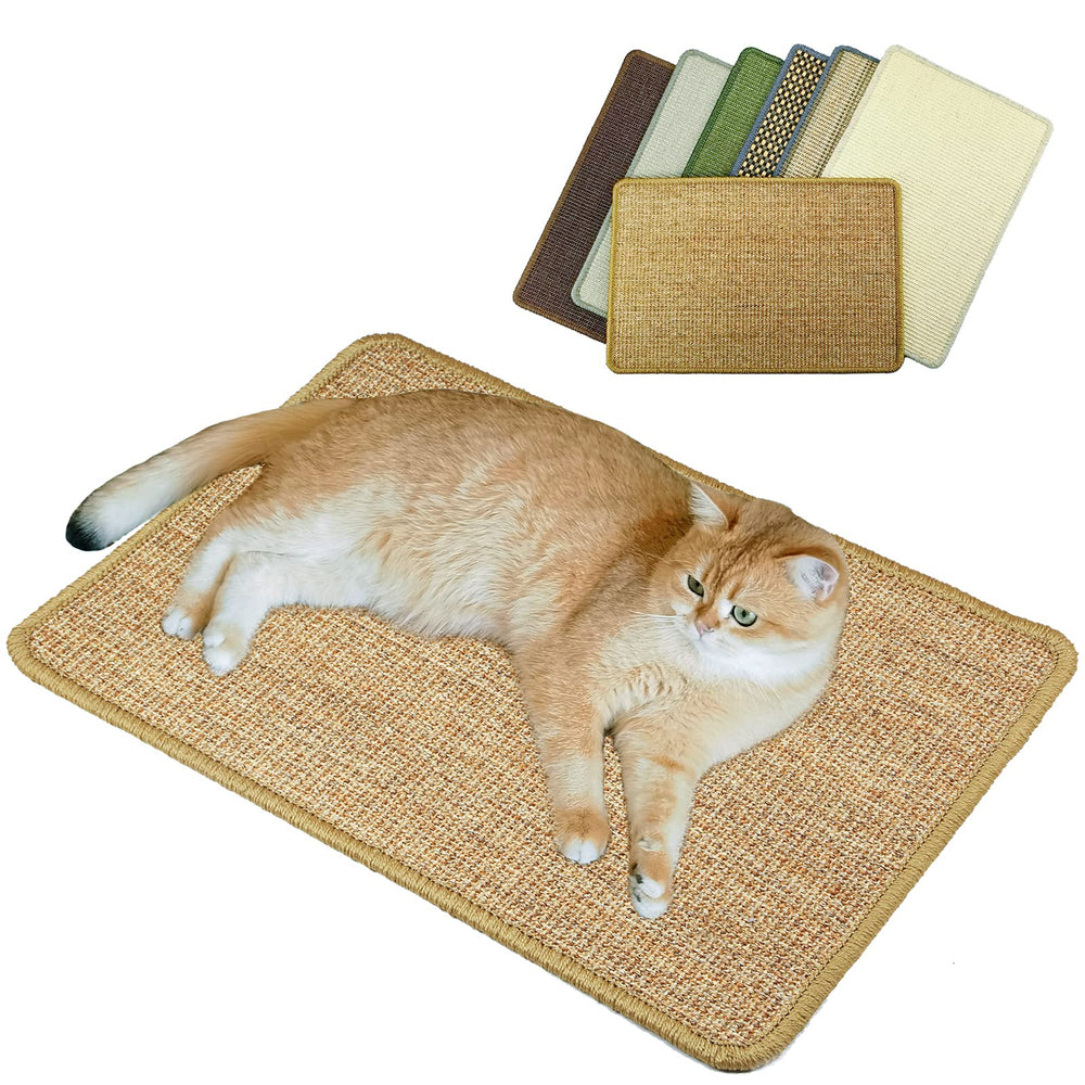 Pethave Cat Scratcher Mat sisal closeup demonstrates durable natural fibers for ongoing scratching
