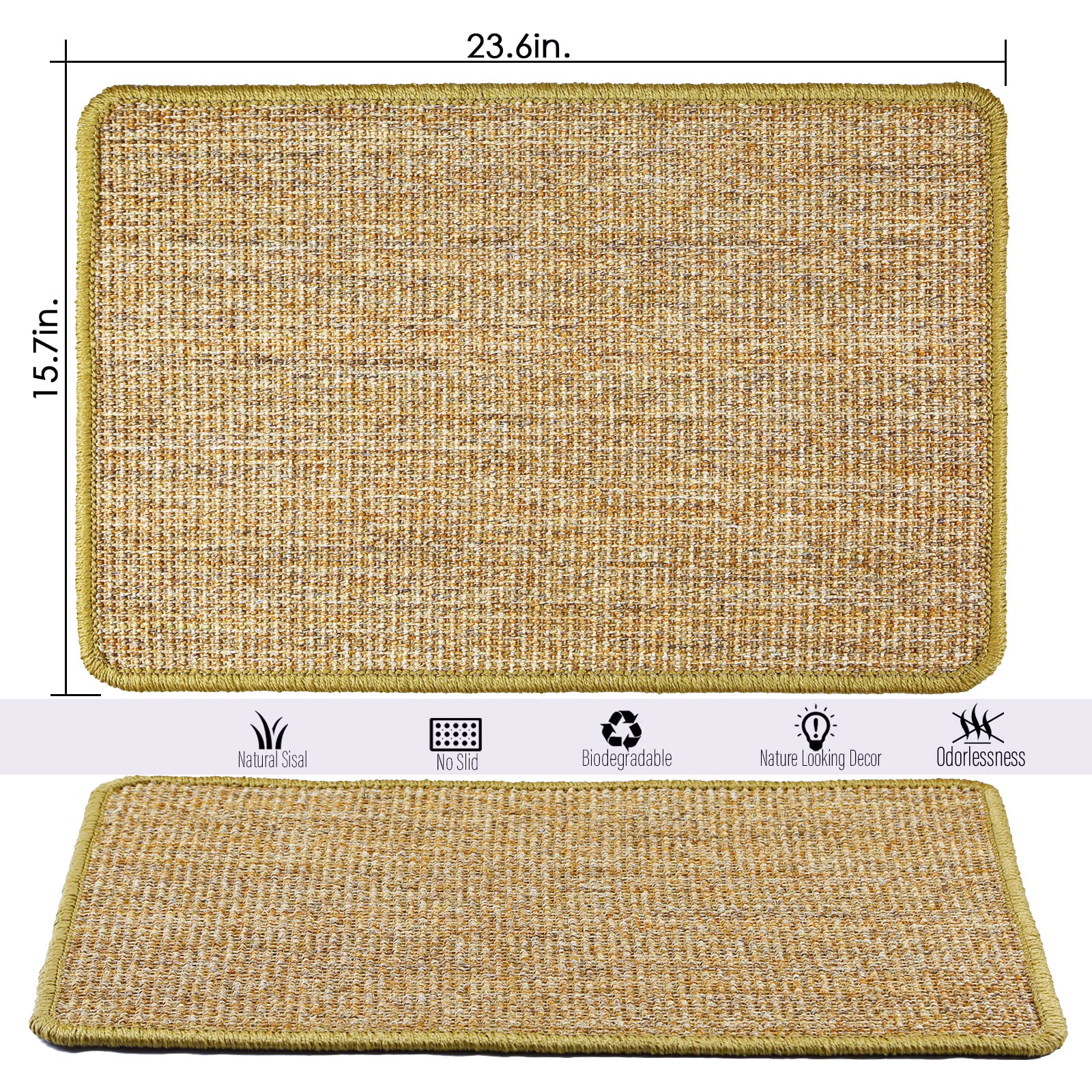 Pethave Cat Scratcher Mat Velcro tape attachment keeps mat in place, reducing slips