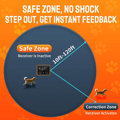 PETHEY F900 real-time monitor display indicates pet distance and safety cues