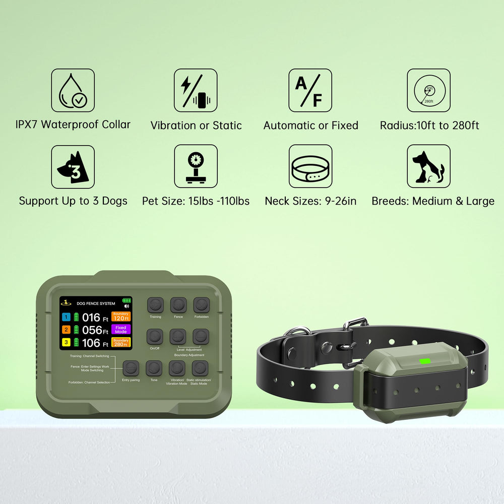 PETHEY safe training modes panel demonstrates beep, vibration, and static options.