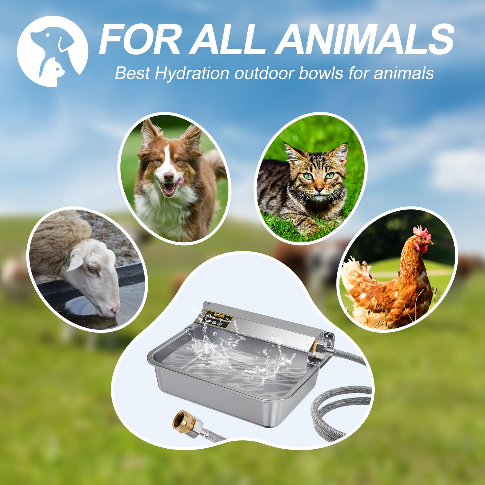 PETHIND 304 food-grade stainless steel construction promises long-lasting durability