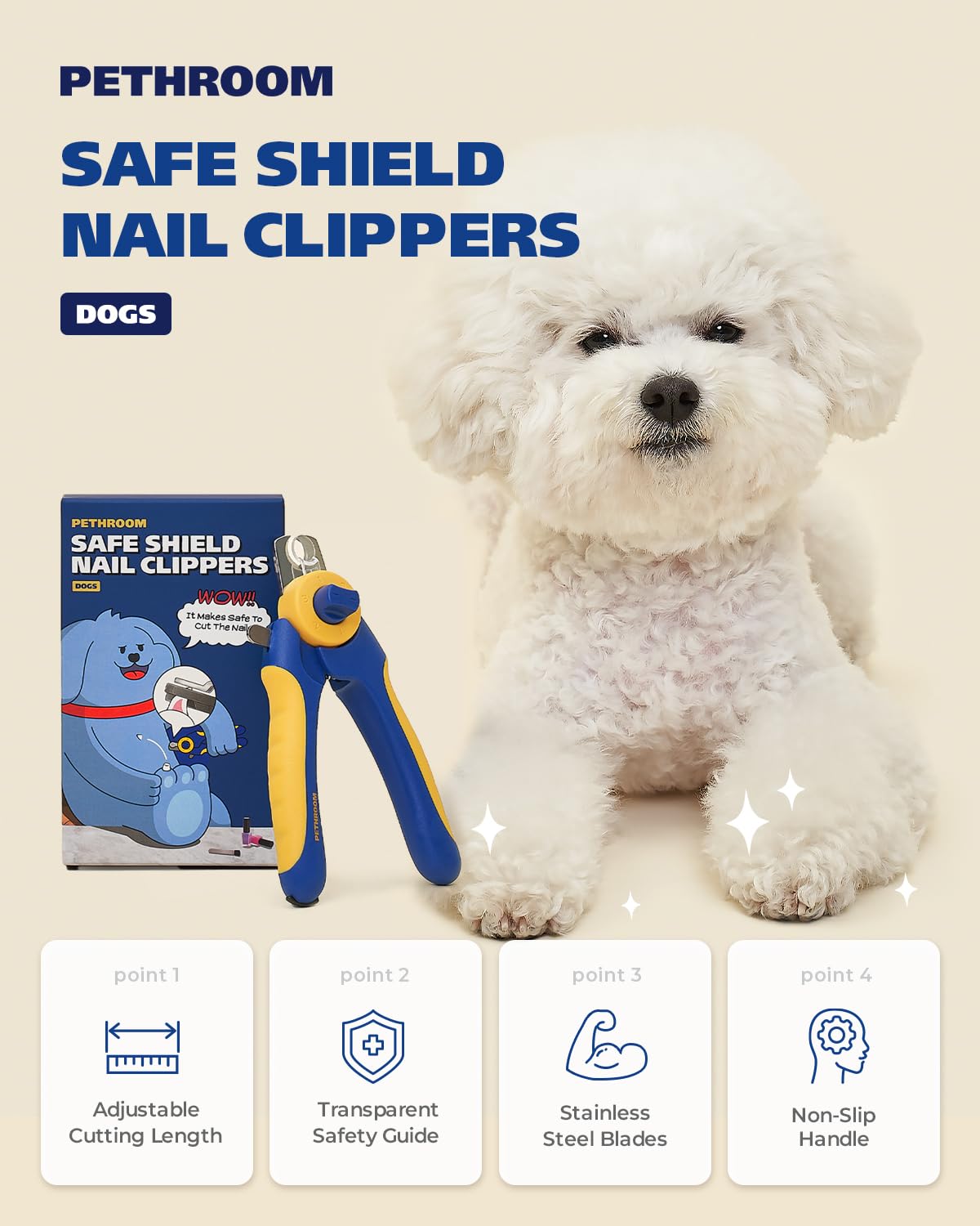 PETHROOM adjustable guard shows 1-3mm for safe, customizable cuts