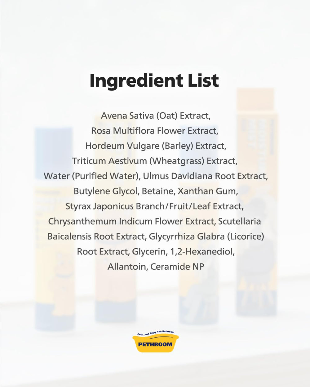 PETHROOM EWG Green ingredients seal signals safe, plant-forward formula.