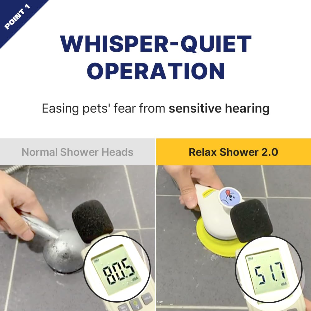 PETHROOM Splash Shield keeps water contained for calmer bath time.