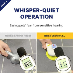 PETHROOM Splash Shield keeps water contained for calmer bath time.