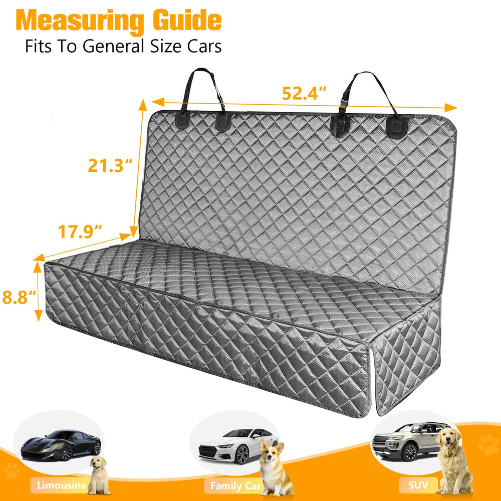 PETICON anti-slip mesh back seat cover keeps pets comfortable.