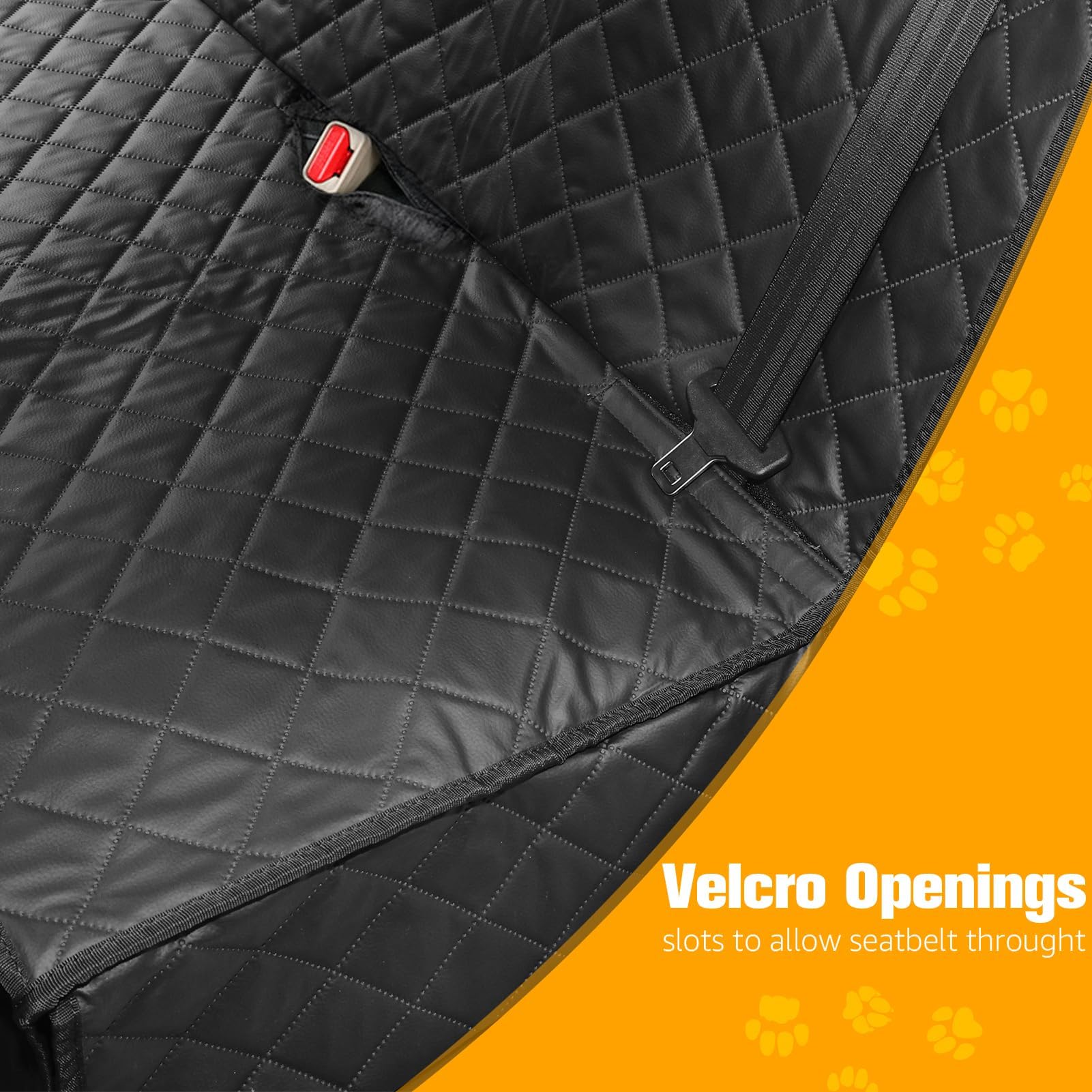 PETICON Dog Car Seat Cover easy install with buckles and anchors.