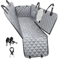 PETICON dog car seat cover with mesh window provides airflow during trips.