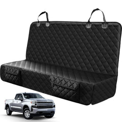 PETICON dog car seat cover offers truck-fit protection for rear seats.