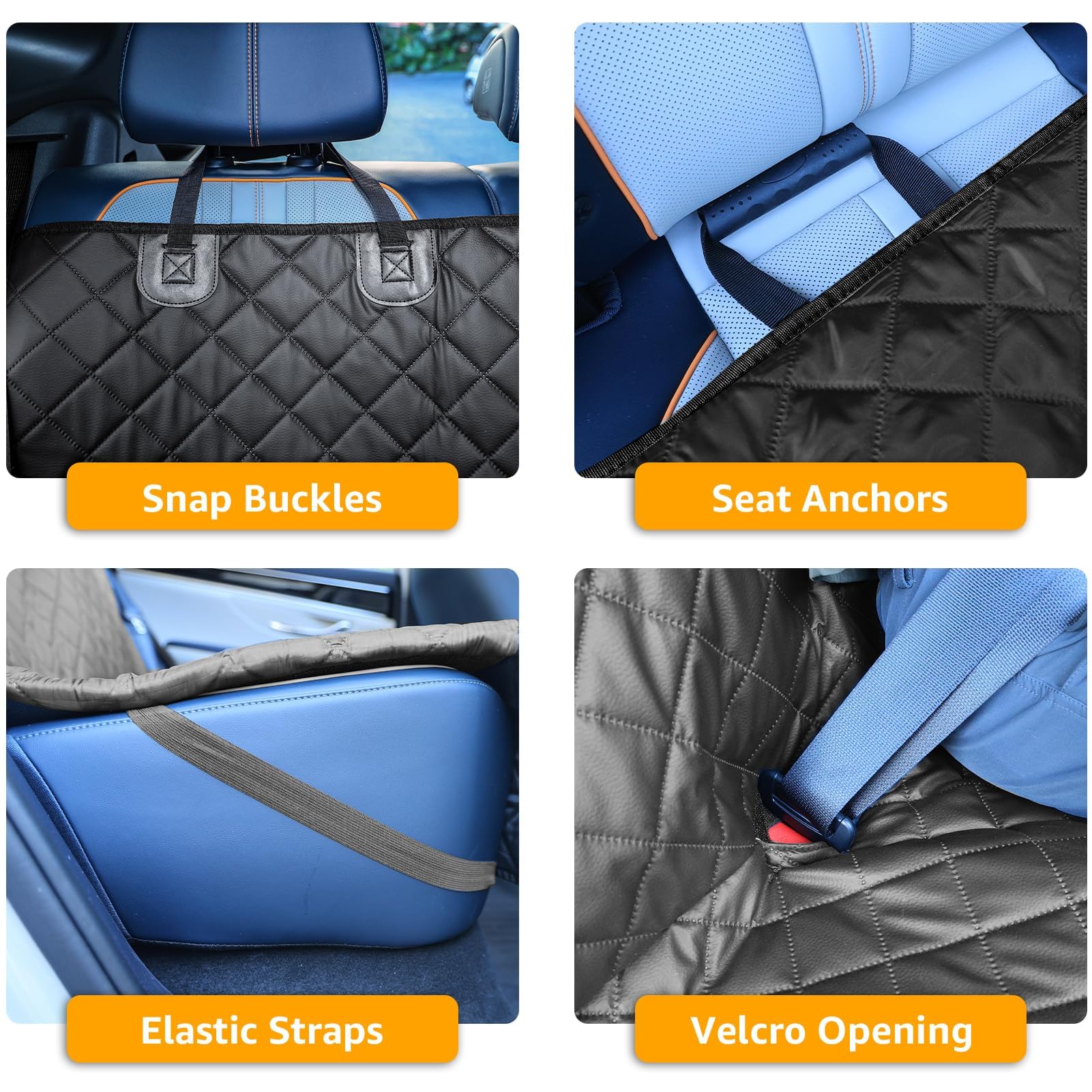 PETICON Dog Car Seat Cover universal fit for most cars, trucks, SUVs.