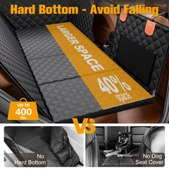 PETICON dog seat cover waterproof layer protects seats from spills.