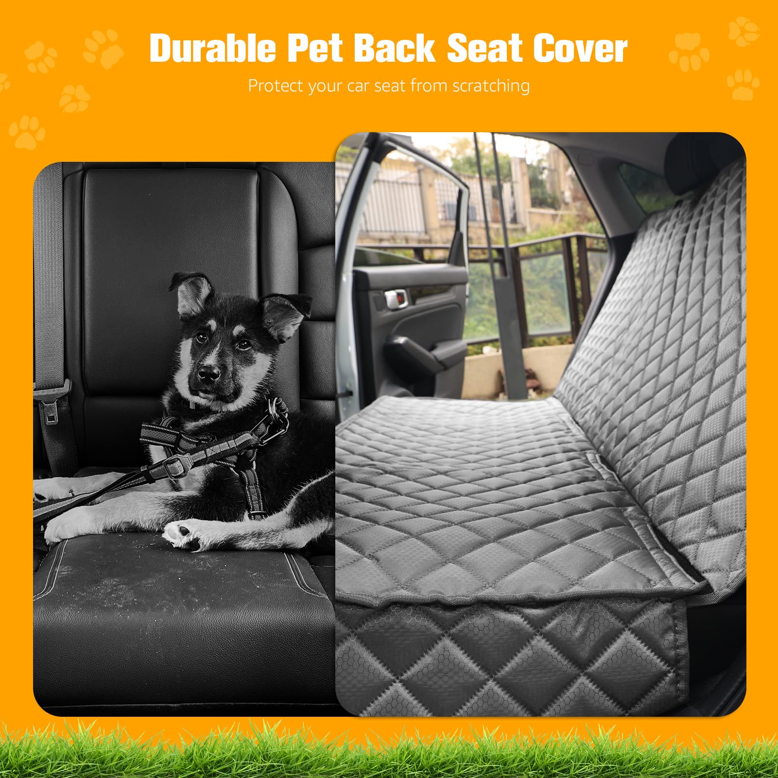 PETICON durable back seat cover fits cars, SUVs, and trucks securely.