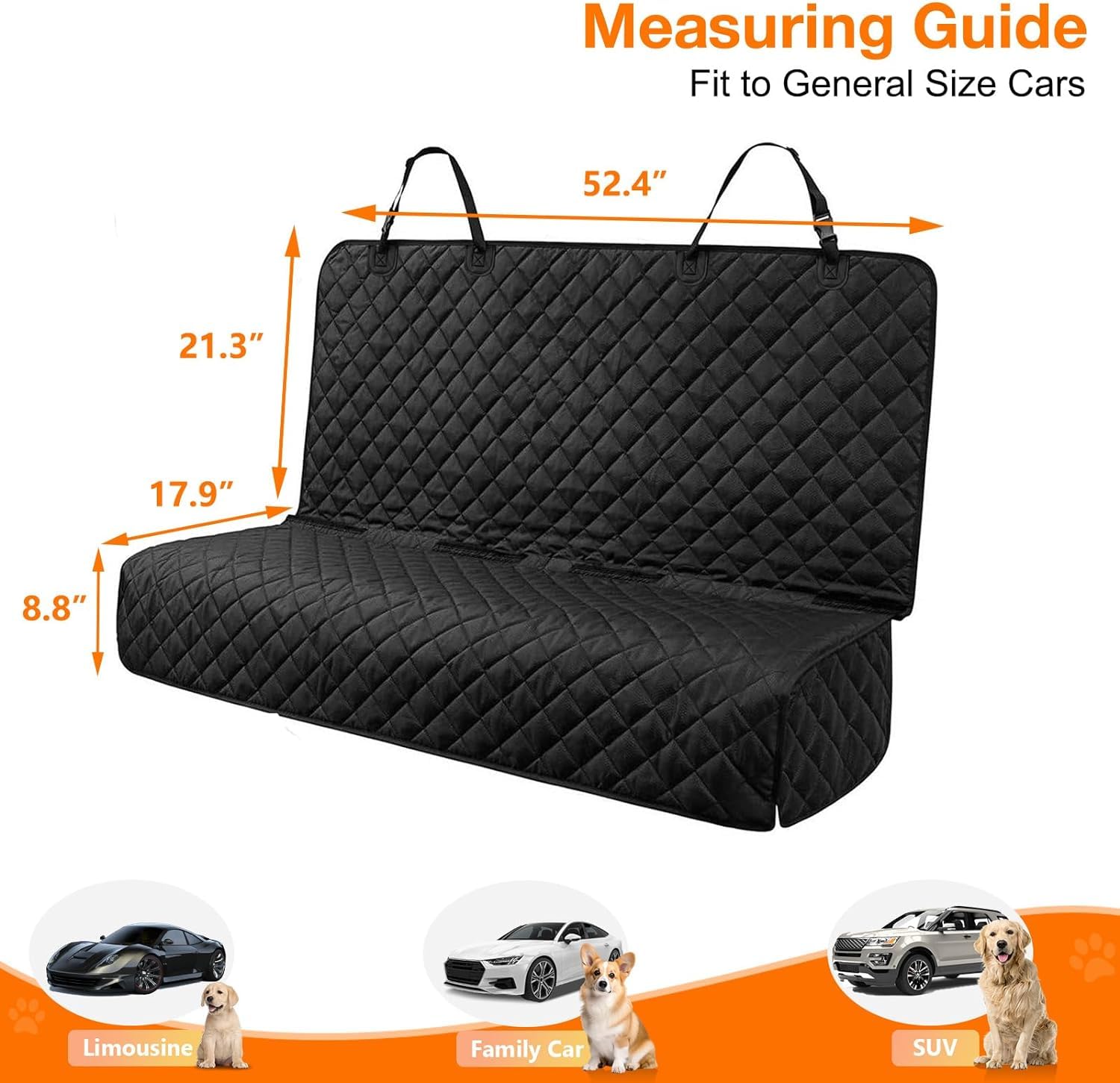 PETICON four-velcro openings provide access for child car seats.