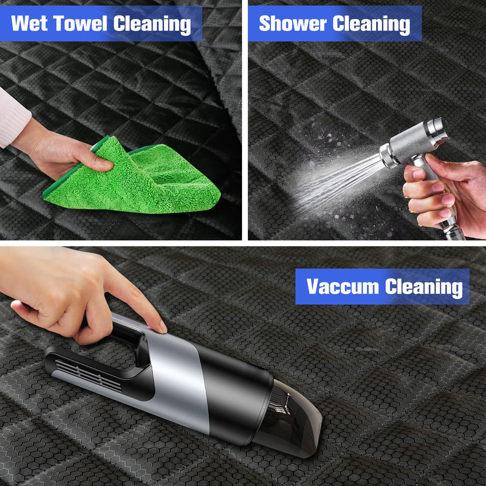 PETICON dog car seat protector reduces fur mess and urine exposure.