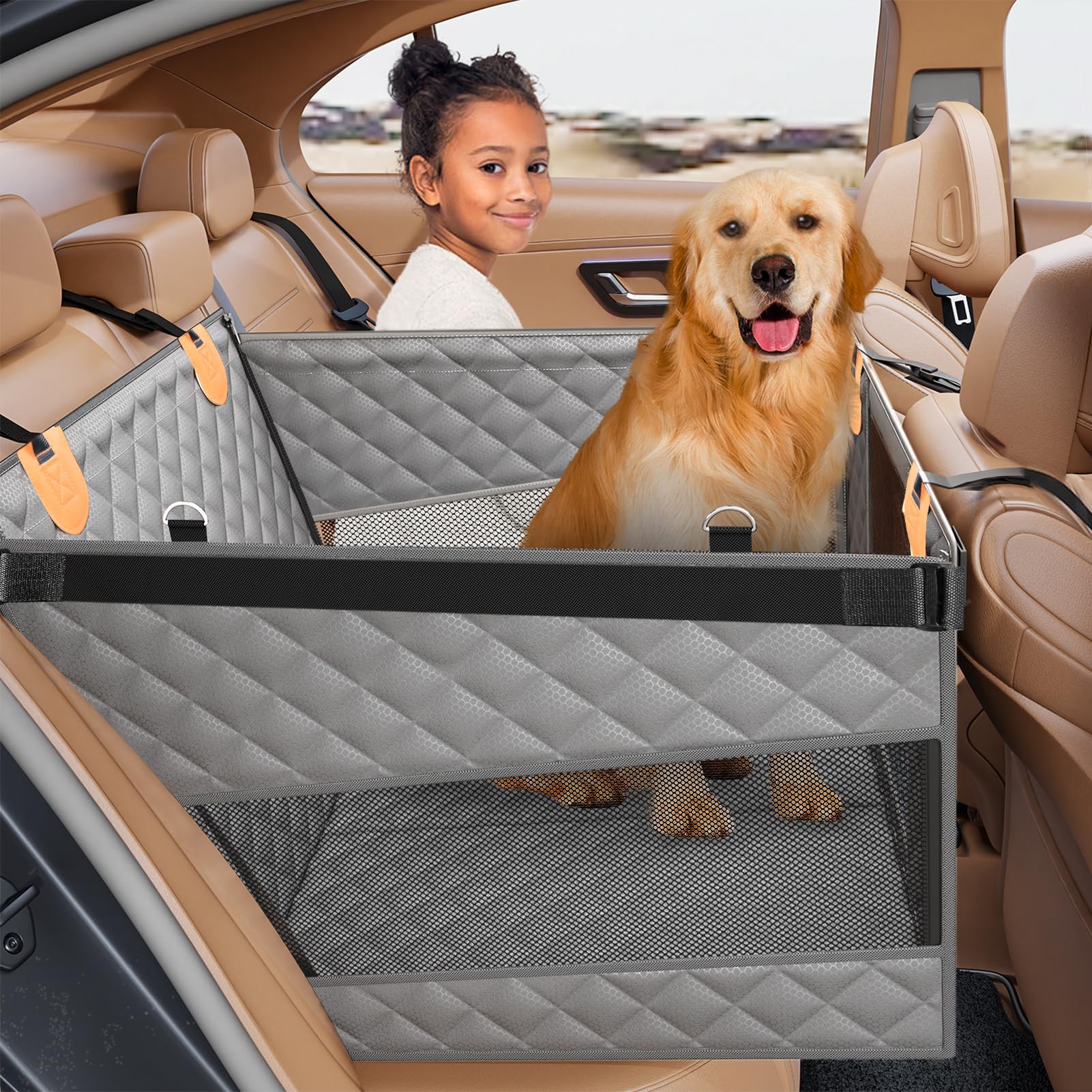 PETICON large dog car seat back-seat extender expanding space for comfortable travel