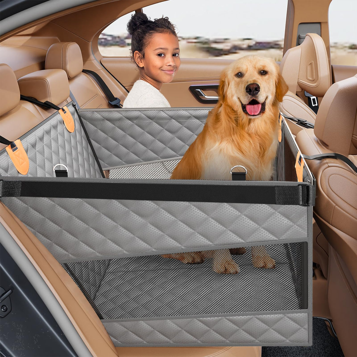 PETICON large dog car seat back-seat extender expanding space for comfortable travel