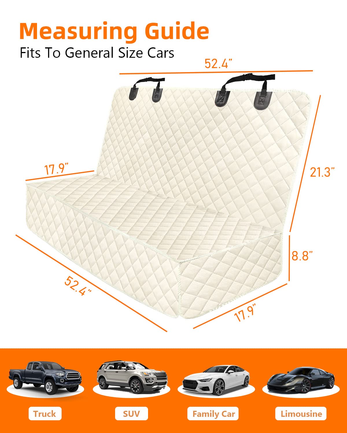 PETICON protects leather seats from scratches, fur, and dirt.