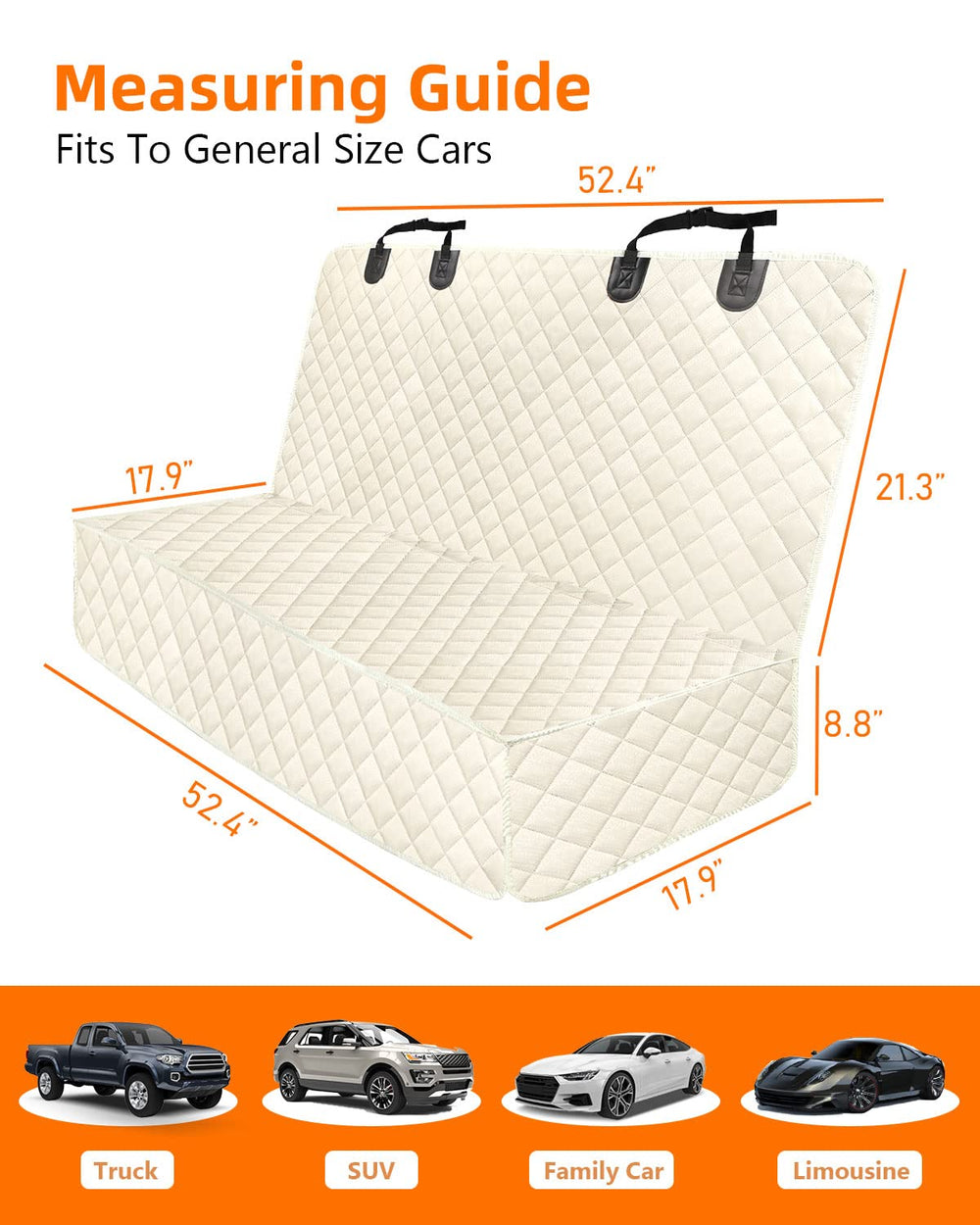 PETICON protects leather seats from scratches, fur, and dirt.