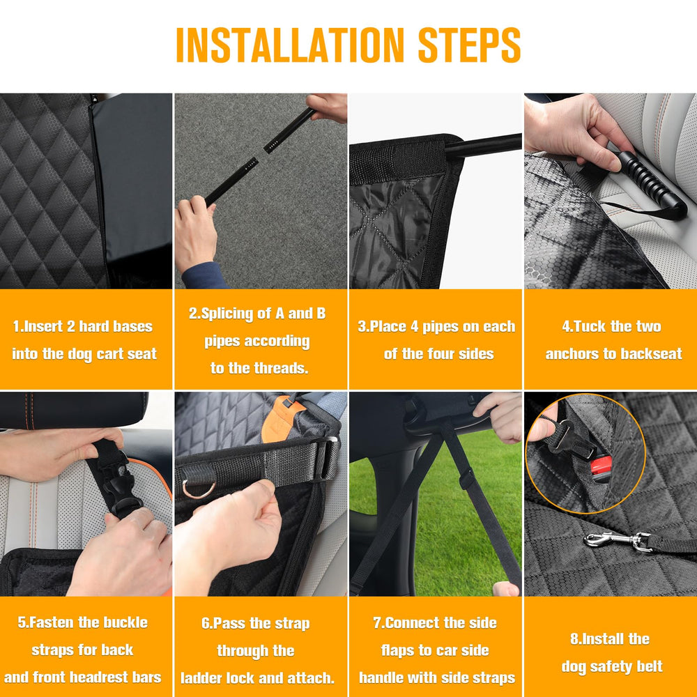 PETICON scratch-resistant outer fabric protects car upholstery from claws