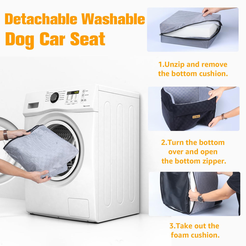 PETICON size 18x16x19 inches suits dogs up to 35 lbs for many cars.