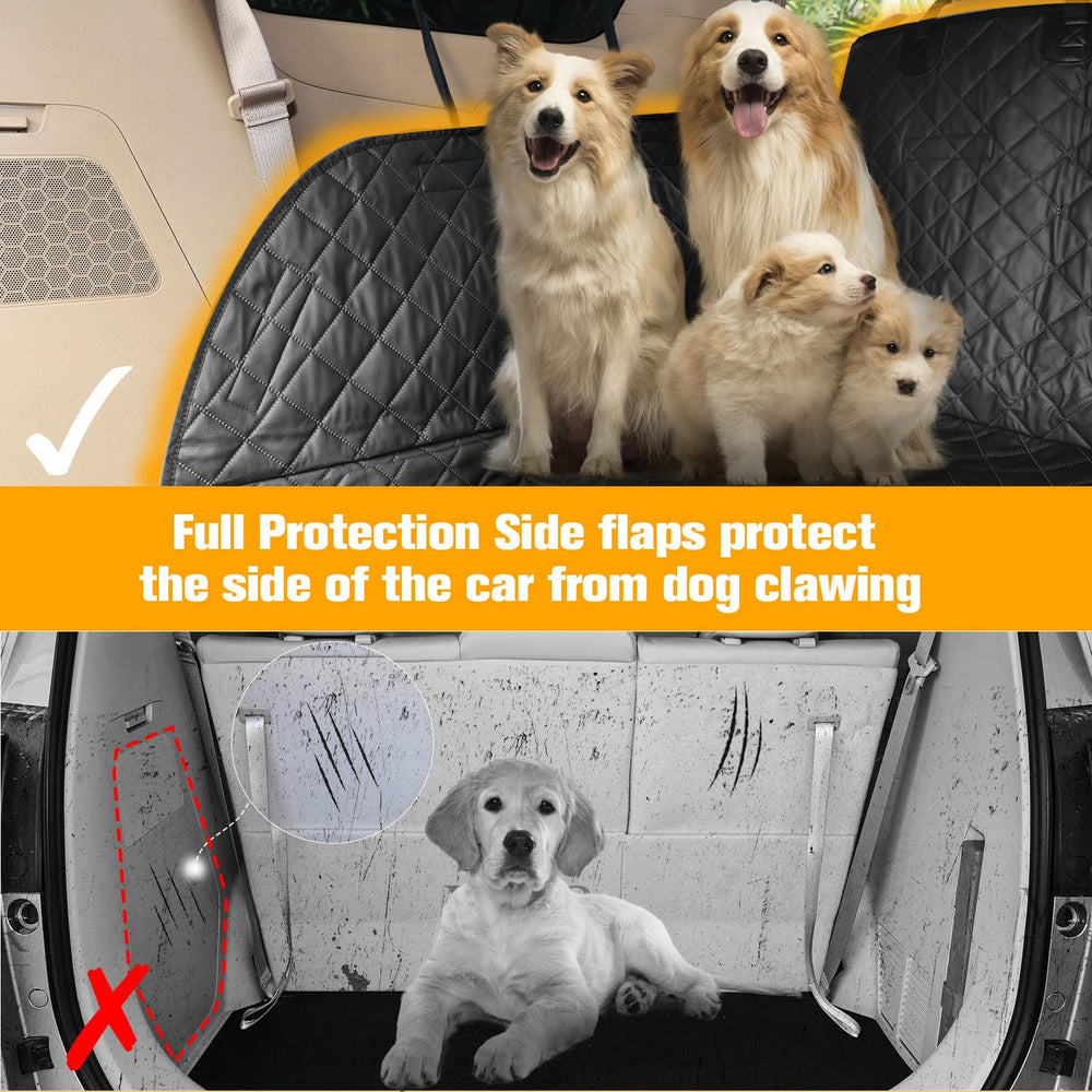 PETICON SUV Cargo Liner dog resting on liner for comfort during ride