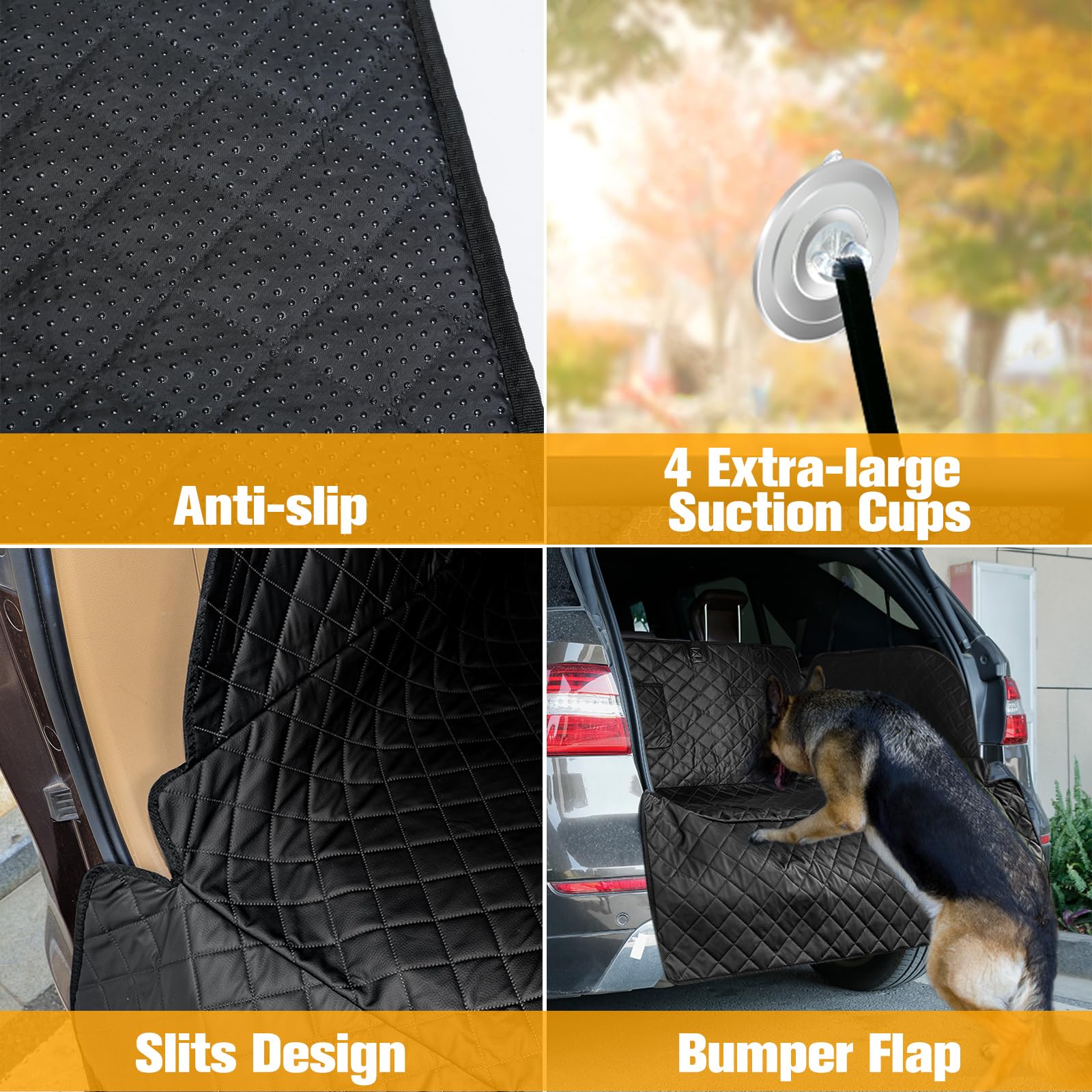 PETICON SUV Cargo Liner anti-slip back panel for stable turns