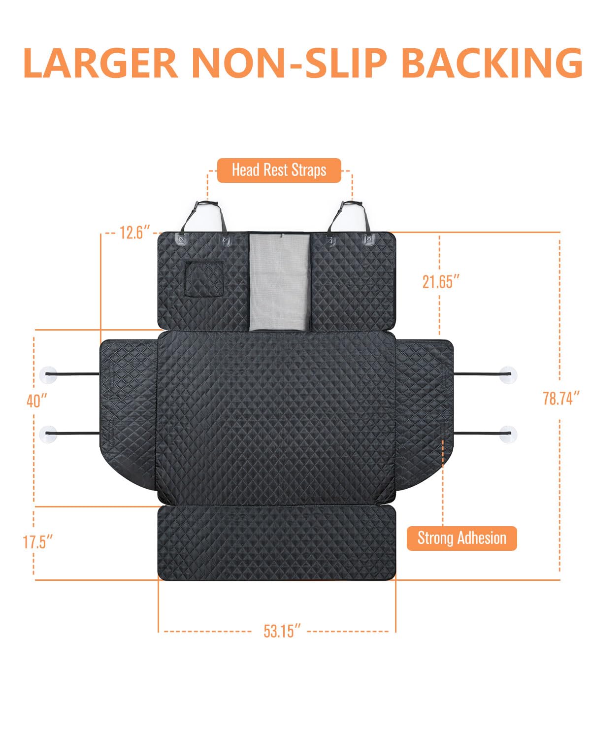PETICON SUV Cargo Liner non-slip backing keeps the mat in place during drives.