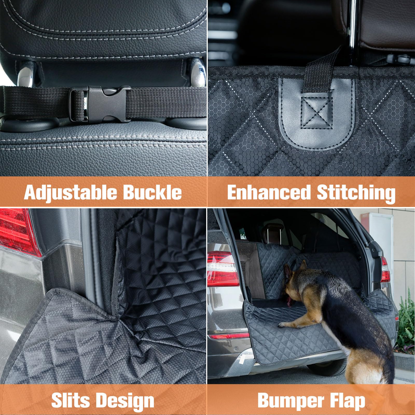 PETICON SUV Cargo Liner side flap protection shields car walls from claws.