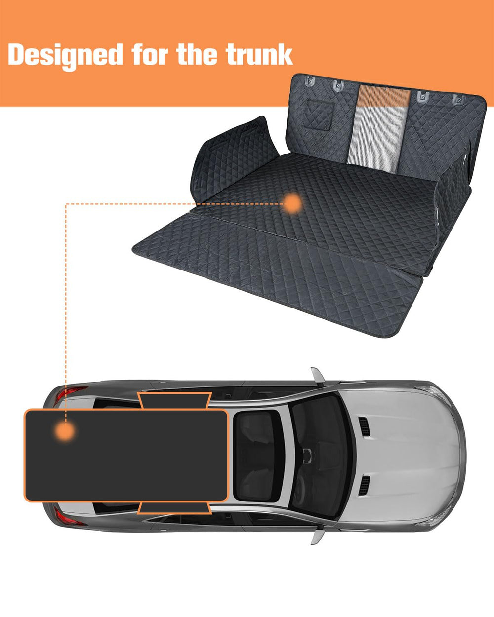 PETICON SUV Cargo Liner shows four waterproof layers for easy spill cleanup.