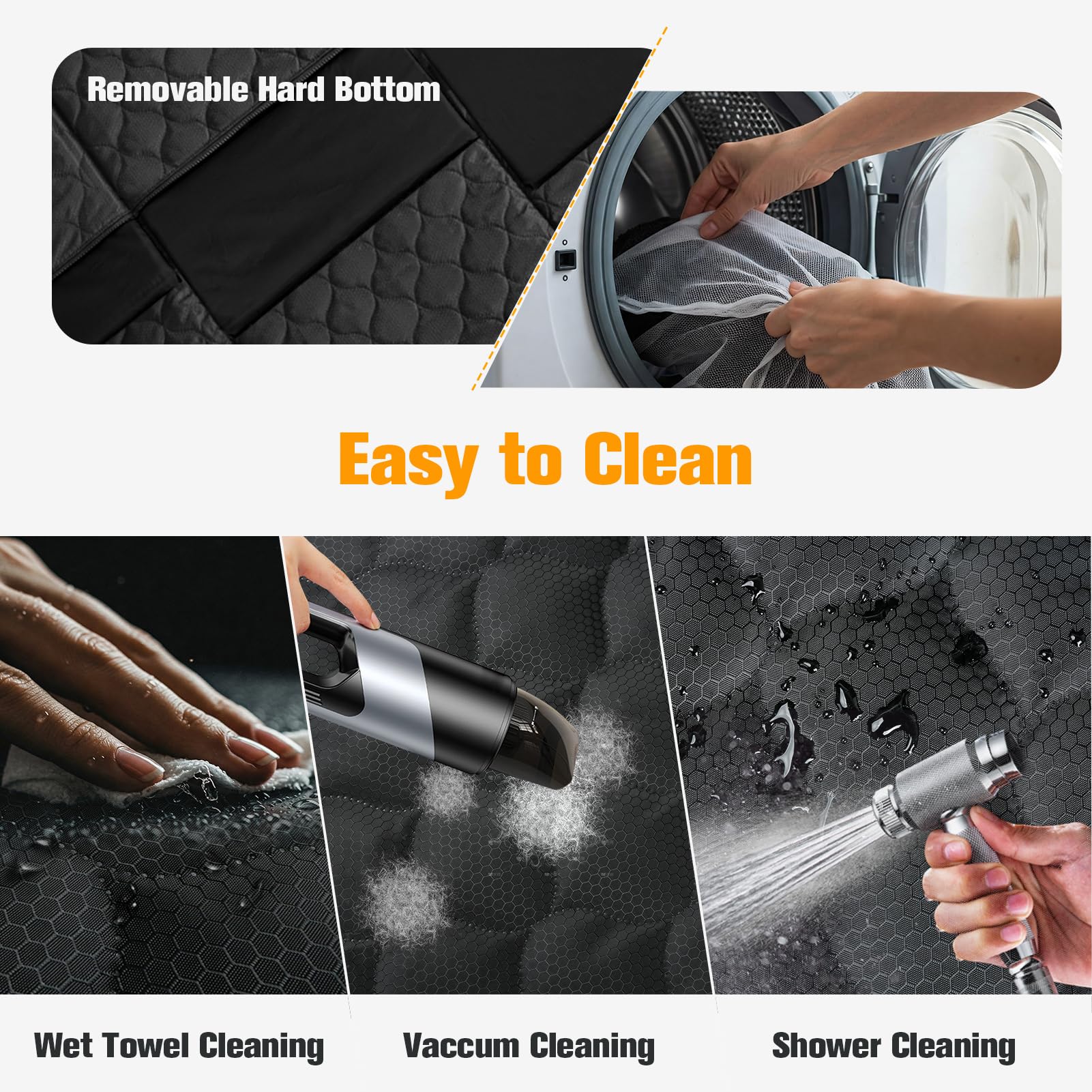 PETICON zippered-side-flaps protect doors and prevent slips during quick stops.