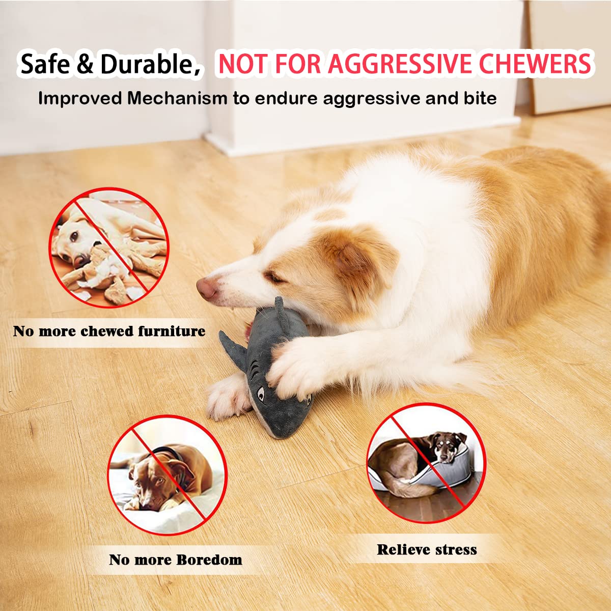 Petiepaw flopping fish toy durable materials safe for gentle chew play.