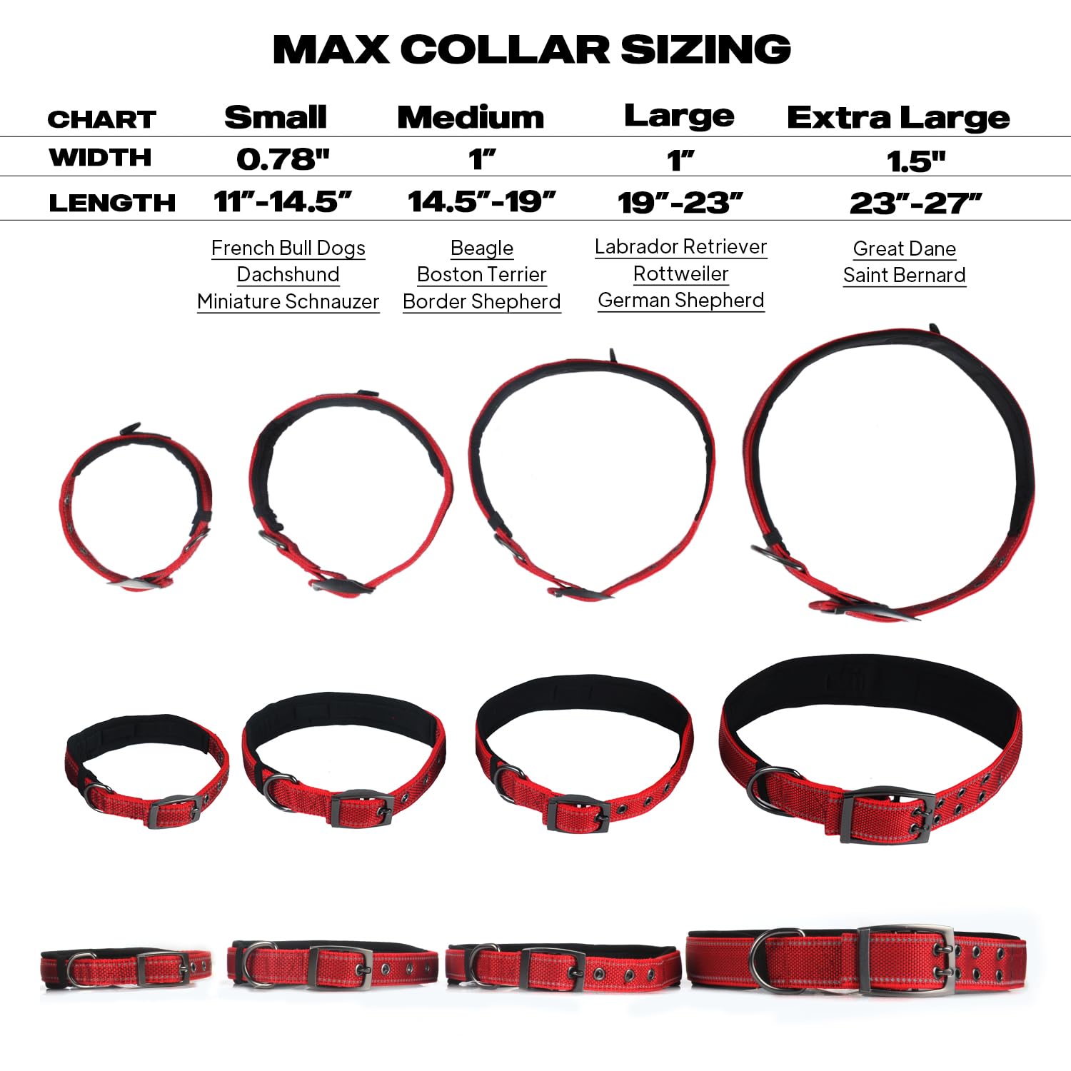 PetiFine adjustable dog collar medium size for precise, comfortable fit.