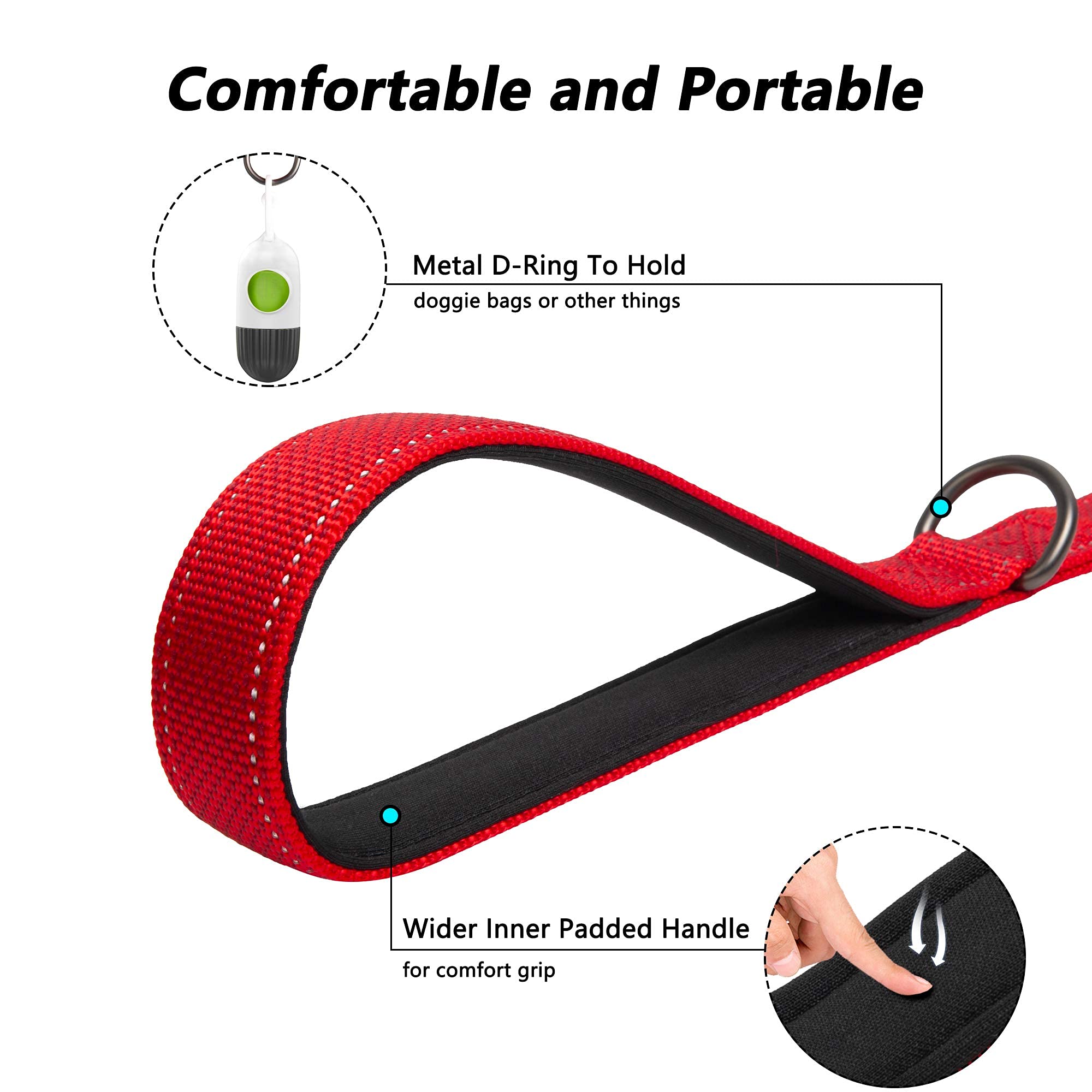 PetiFine D-ring attachment holds waste bags or accessories for tidy outings.