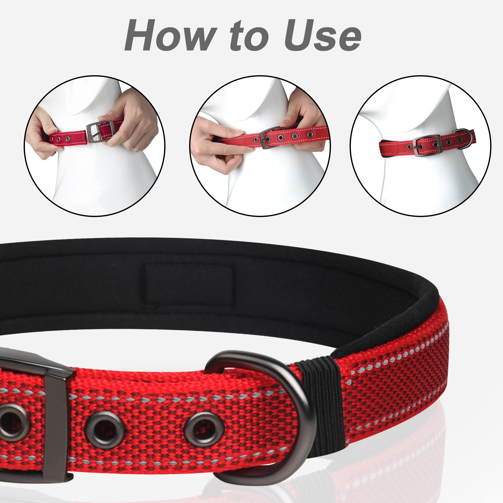 PetiFine durable knitted webbing dog collar built for daily use.