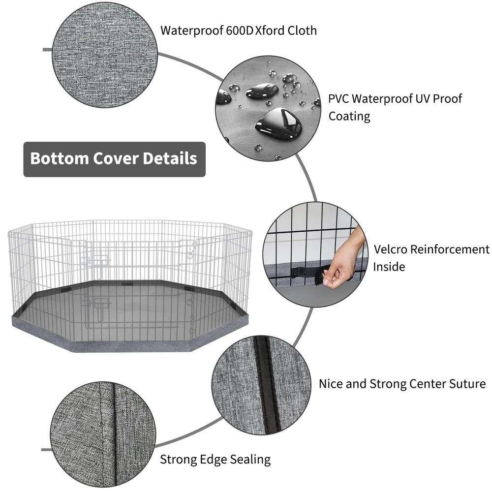 PETIME bottom pad uses durable 600D oxford fabric for long-lasting playtime protection.