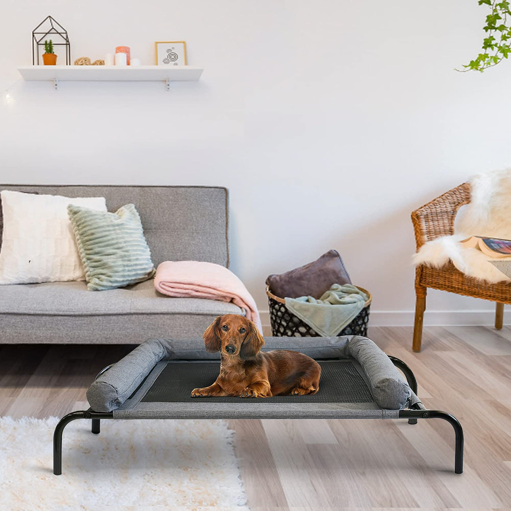 PETIME 48x31x10 bed supports up to 77 lbs for sturdy outdoor use.