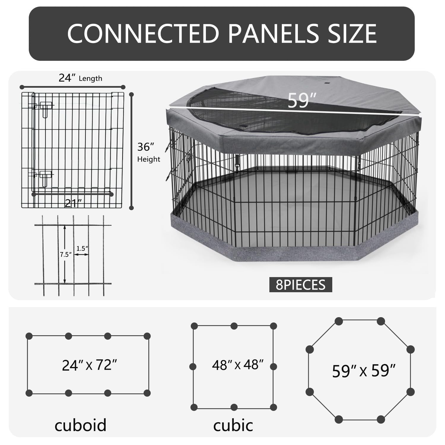 PETIME Eight-panel foldable pen creates flexible indoor/outdoor space.