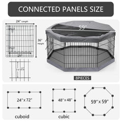 PETIME Eight-panel foldable pen creates flexible indoor/outdoor space.