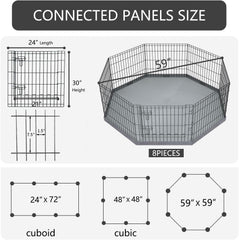 PETIME foldable pen with mesh cover prevents escapes while allowing supervision.