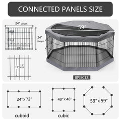 PETIME eight-panel foldable pen with tool-free assembly for quick setup