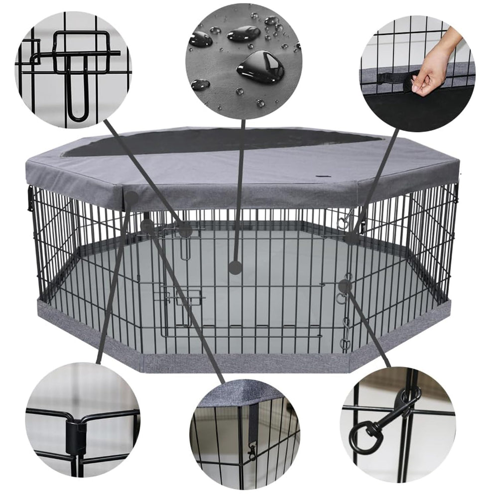 PETIME foldable dog pen bottom pad keeps floors clean and paws comfortable