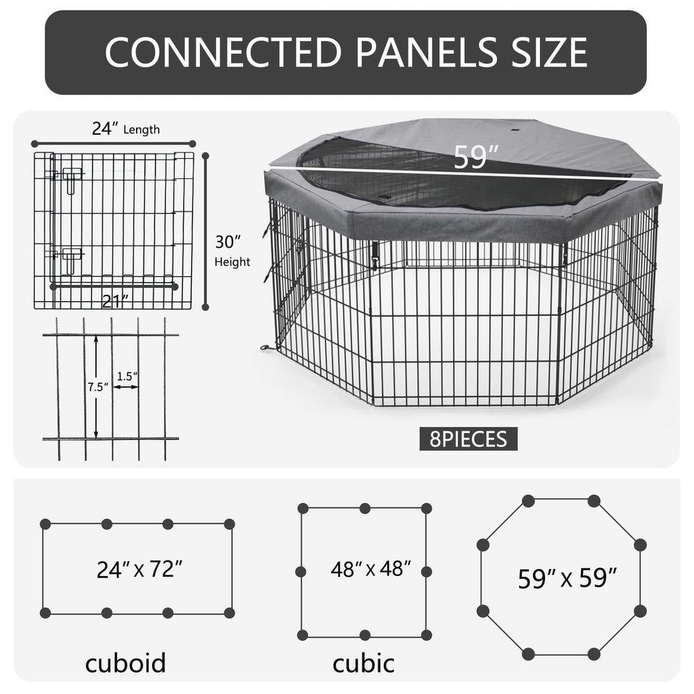 PETIME foldable dog pen mesh closeup highlights visibility for supervision.