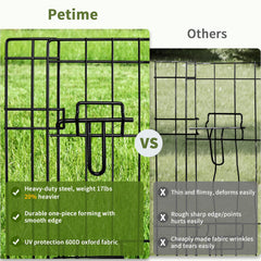 PETIME safety features with elastic straps and hook-and-loop tapes for secure fit.
