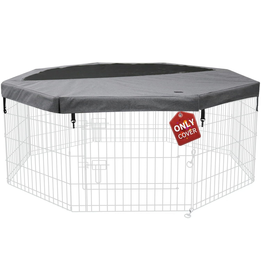 PETIME top cover fits 8-panel dog playpen securely for outdoor use