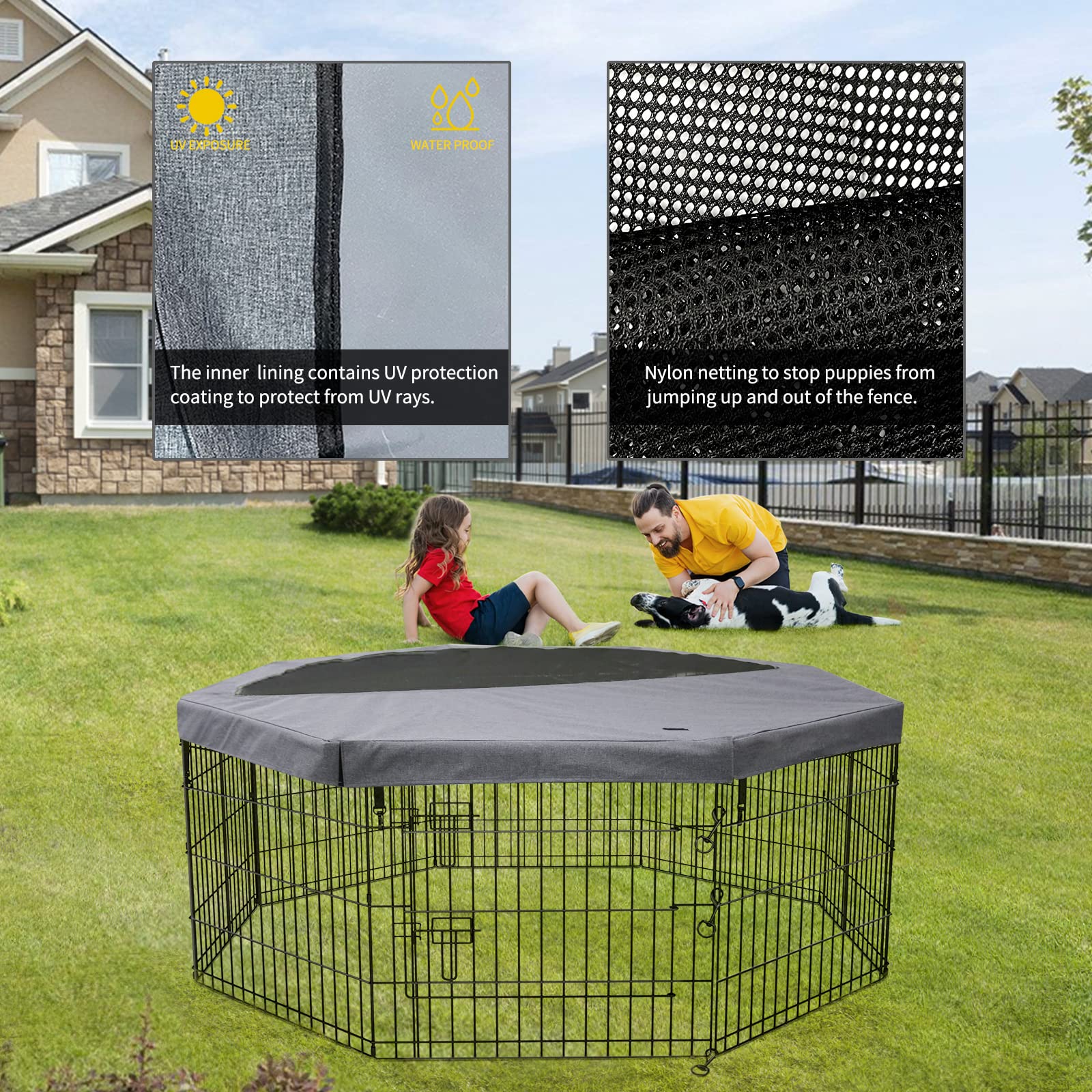 PETIME top cover installs easily with elastic bands and Velcro