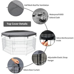 PETIME top cover demonstrates rainproof durability with Oxford fabric on wet days