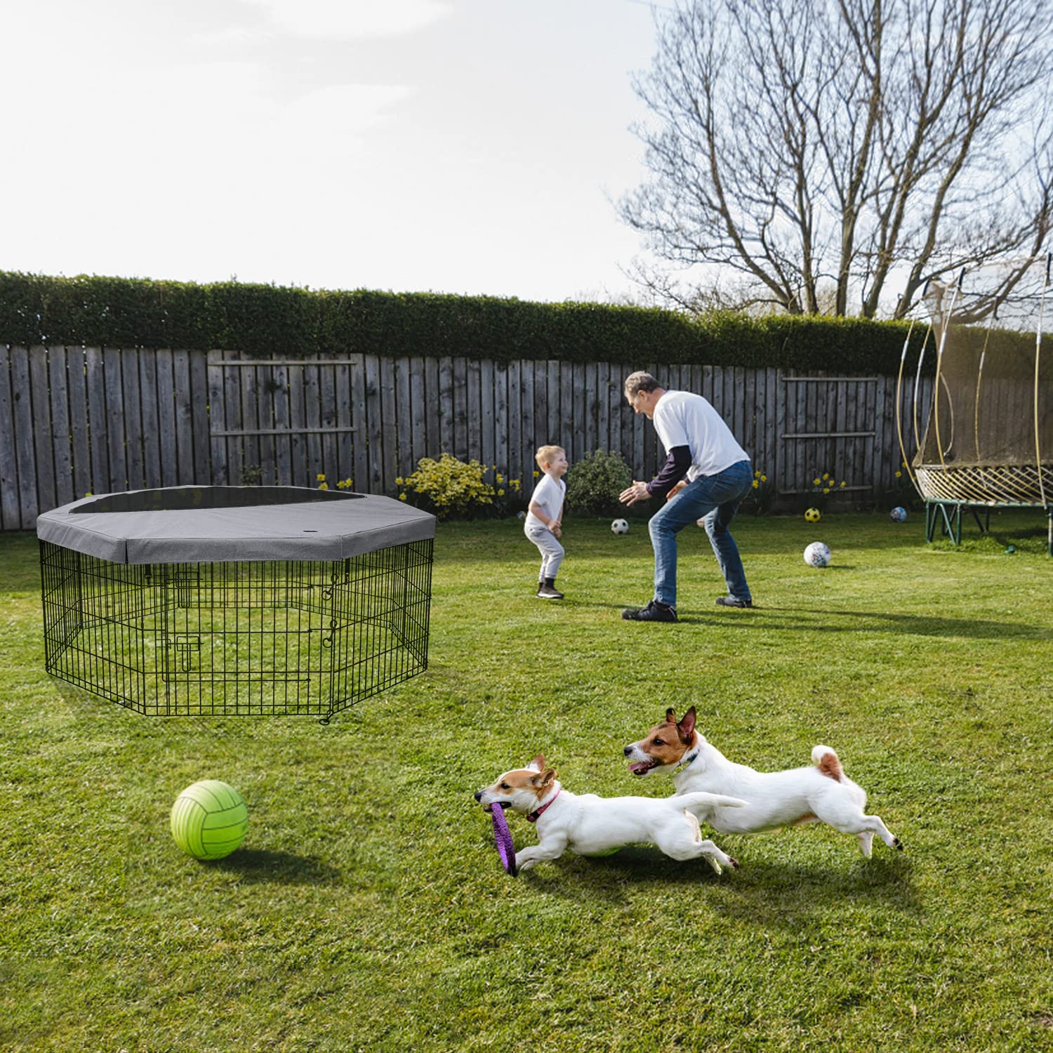 PETIME versatile metal pen supports multiple shapes for indoor or outdoor layouts.