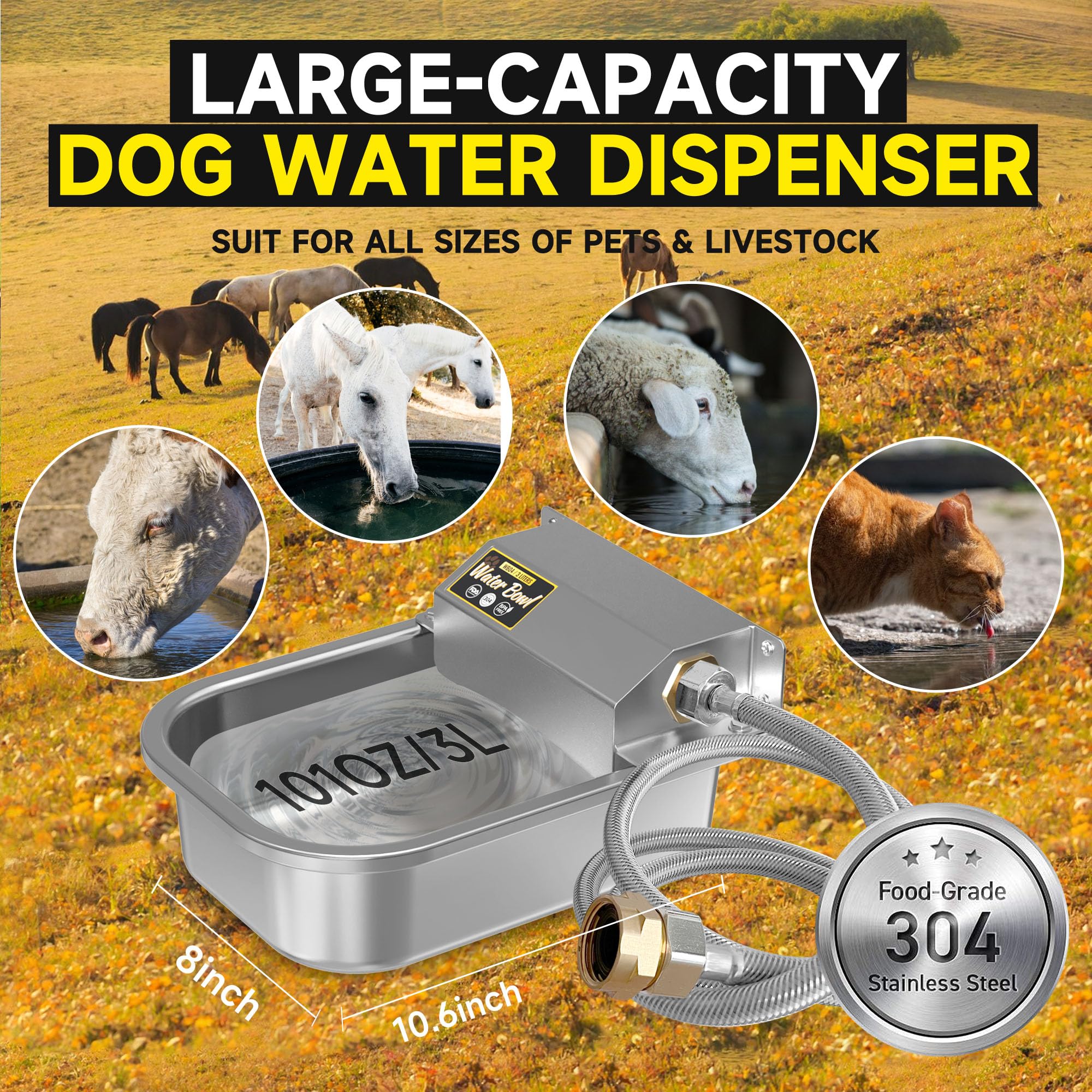 PETIMI automatic water dispenser bottom drain for easy cleaning after use