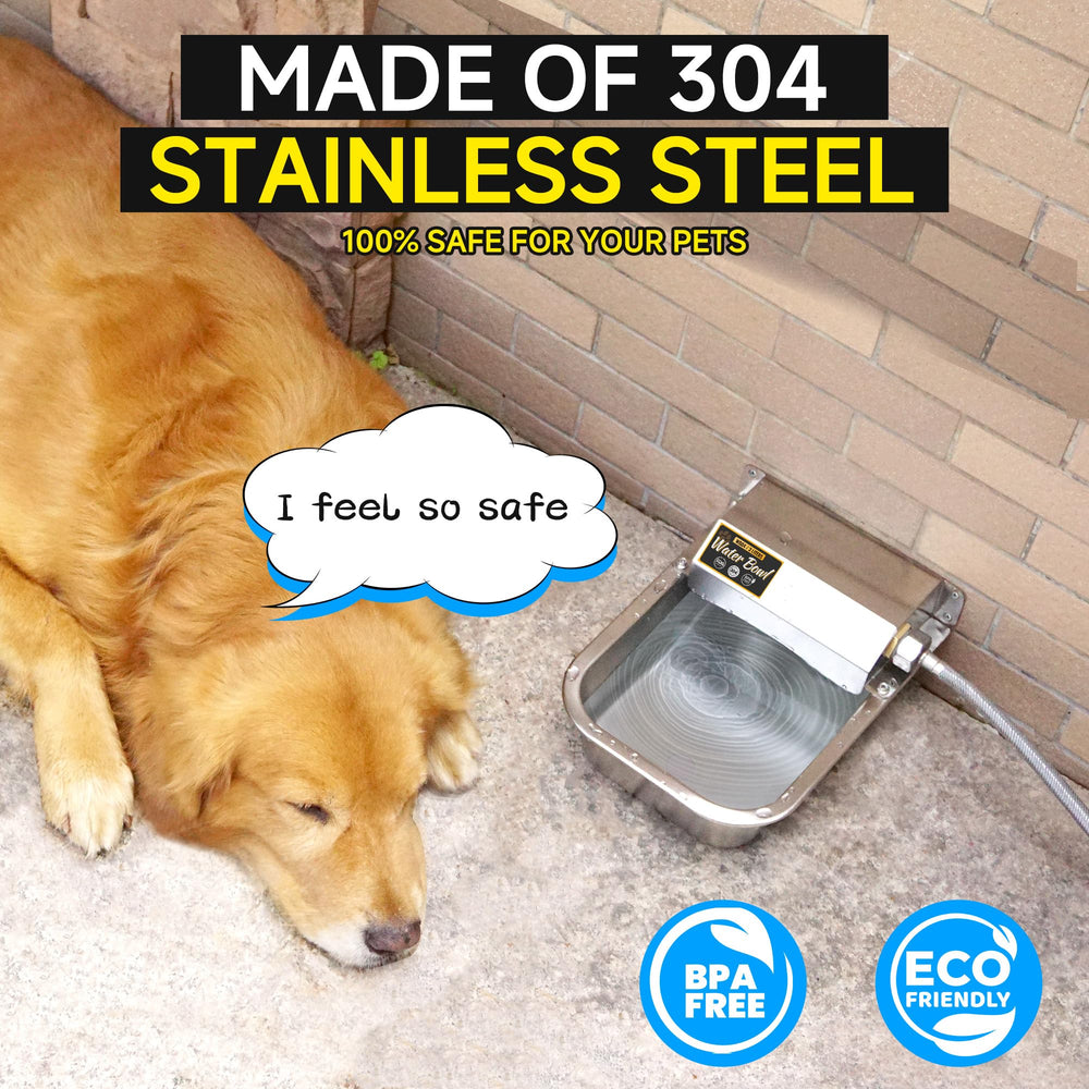 PETIMI automatic water dispenser wall-mount demonstrated for outdoor kennel setup and convenient access