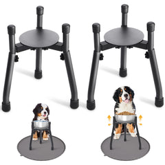 PetInBox 2-pack adjustable elevated dog bowl stands for multi-pet homes with cleaner feeding